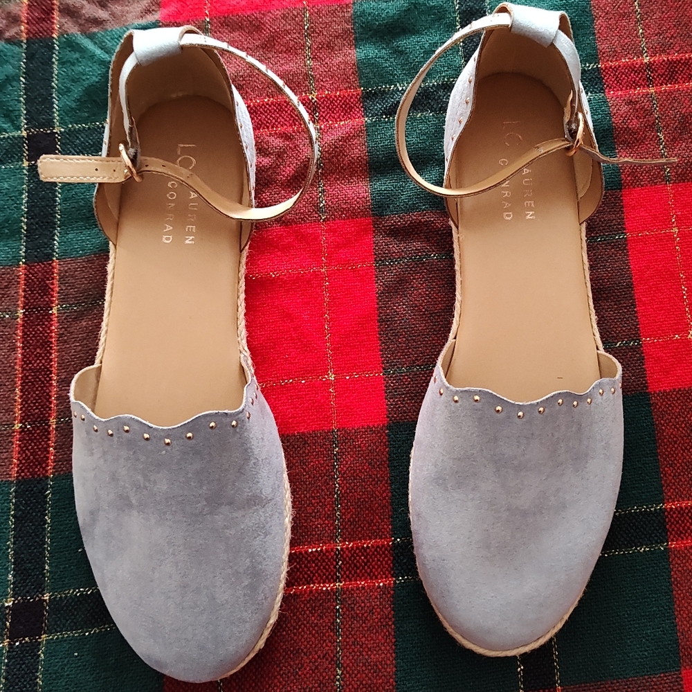 LAUREN CONRAD Blue Espadrille Feldspar Flats - New No Tags